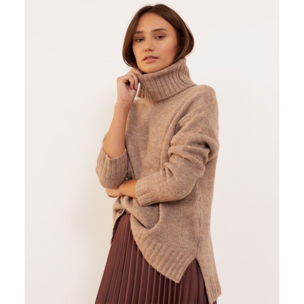 Modern Citizen Tan Turtleneck Sweater